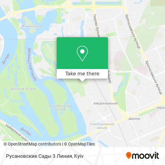 Русановские Сады 3 Линия map