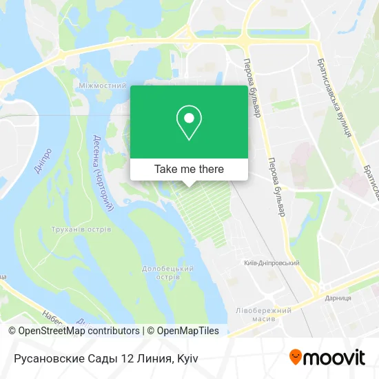 Русановские Сады 12 Линия map