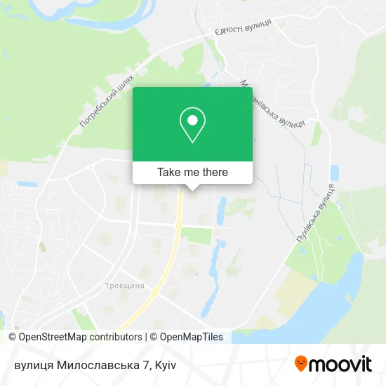 вулиця Милославська 7 map