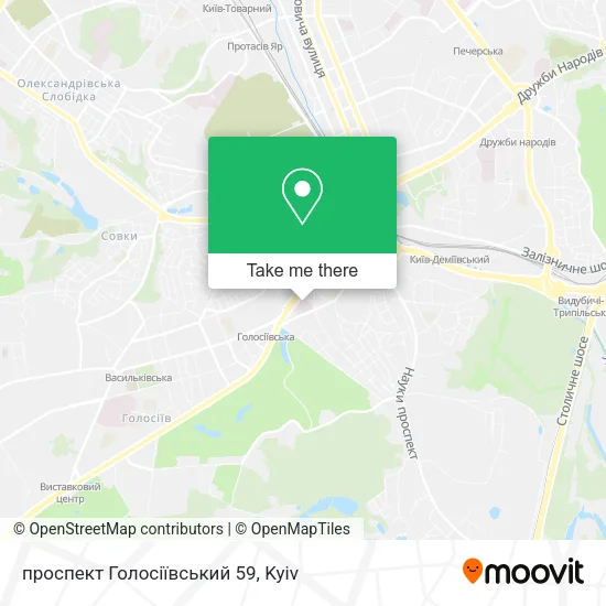 Карта проспект Голосіївський 59