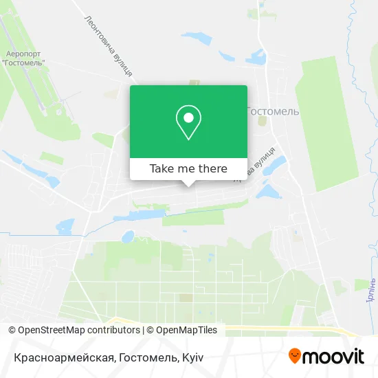 Карта Красноармейская, Гостомель