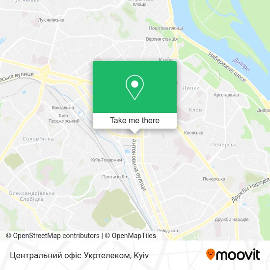 Центральний офіс Укртелеком map