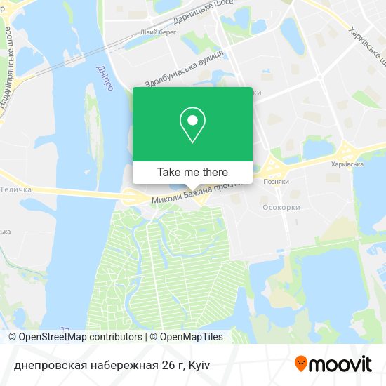 Карта днепровская набережная 26 г