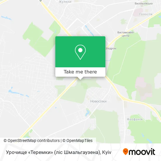 Урочище «Теремки» (ліс Шмальгаузена) map