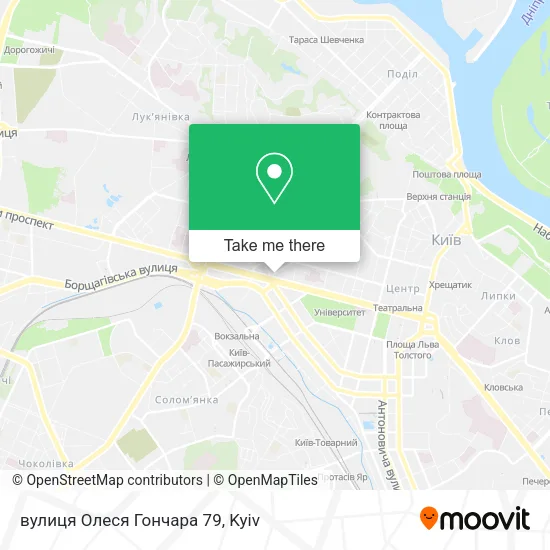 Карта вулиця Олеся Гончара 79