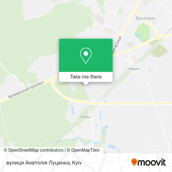 Карта вулиця Анатолія Луценка