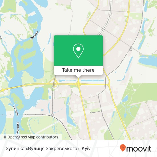 Зупинка «Вулиця Закревського» map