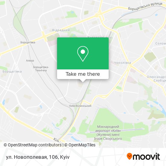 Карта ул. Новополевая, 106