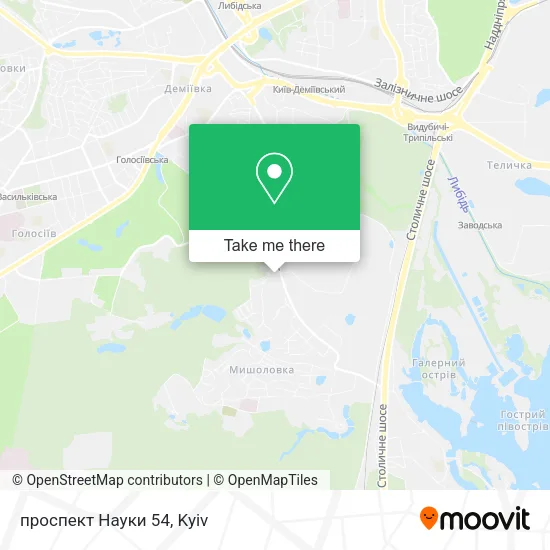 Карта проспект Науки 54