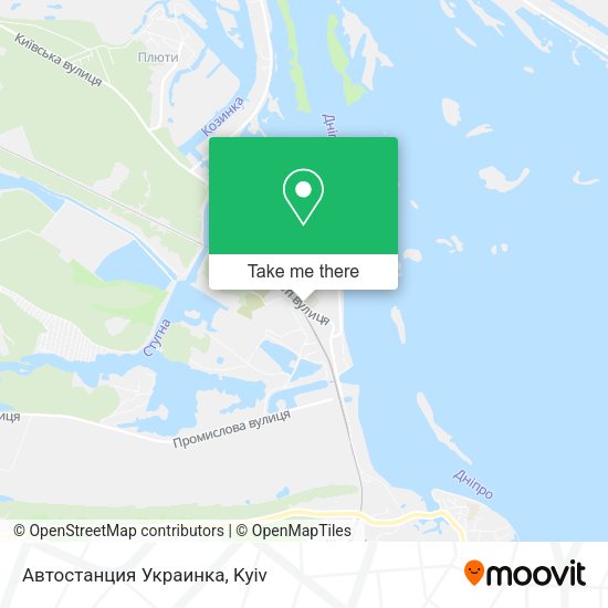 Карта Автостанция Украинка