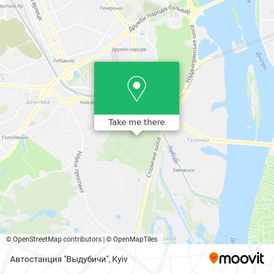 Автостанция "Выдубичи" map
