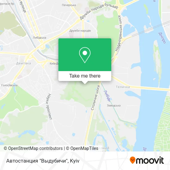 Автостанция "Выдубичи" map