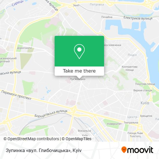 Зупинка «вул. Глибочицька» map