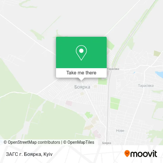 Карта ЗАГС г. Боярка