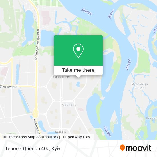 Героев Днепра 40а map