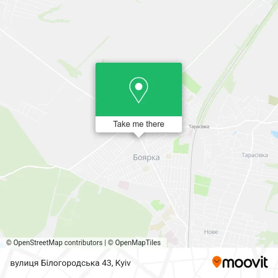 Карта вулиця Білогородська 43