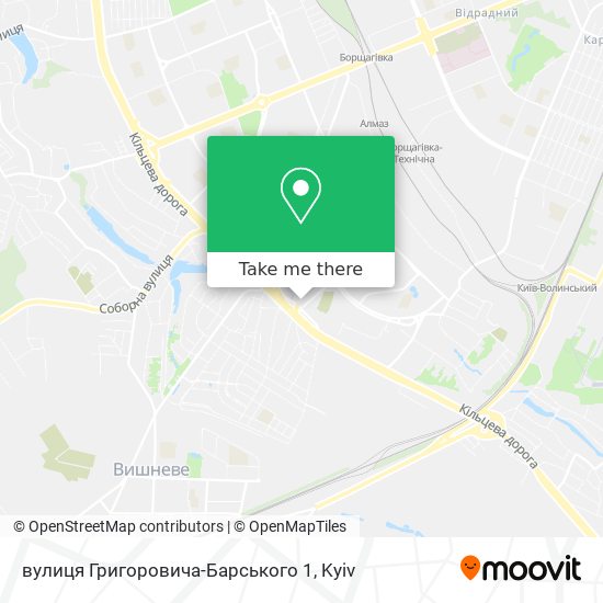 Карта вулиця Григоровича-Барського 1