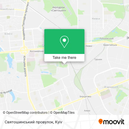 Карта Святошинський провулок