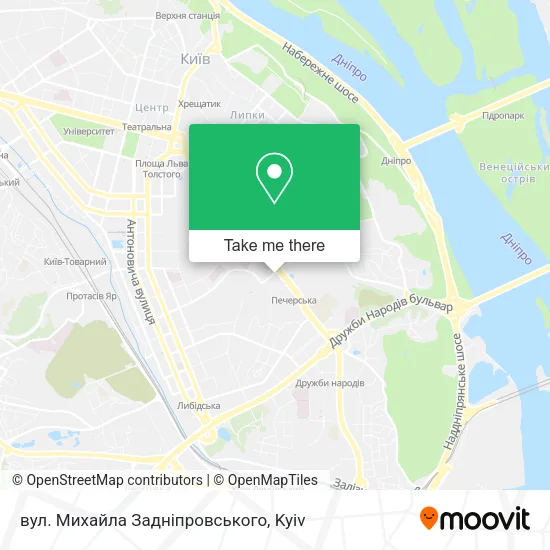вул. Михайла Задніпровського map