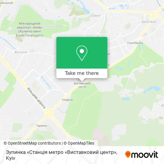 Зупинка «Станція метро «Виставковий центр» map