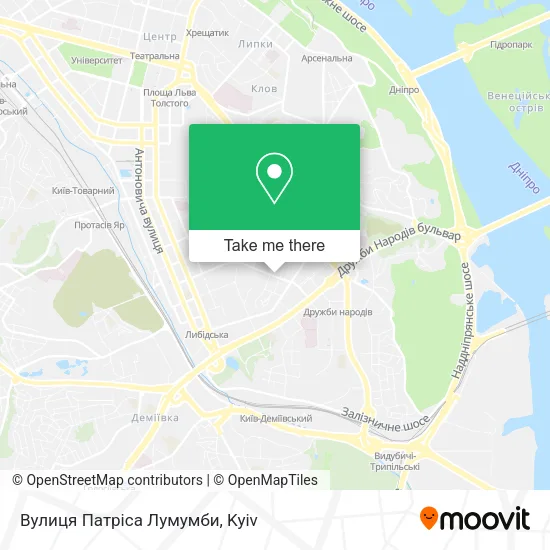 Карта Вулиця Патріса Лумумби