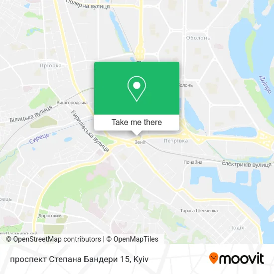 Карта проспект Степана Бандери 15