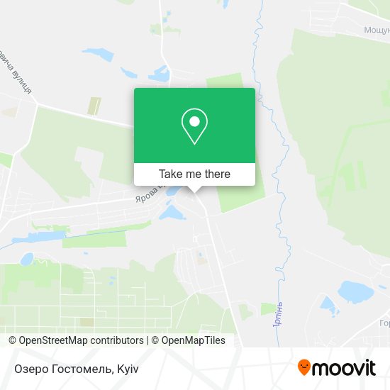 Карта Озеро Гостомель