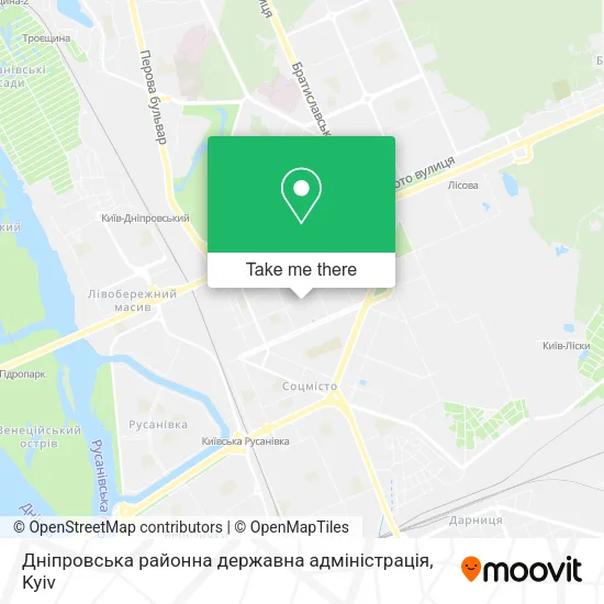 Дніпровська районна державна адміністрація map