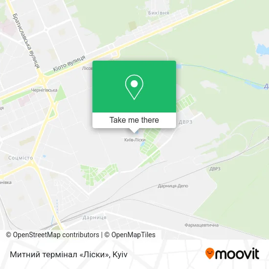 Карта Митний термінал «Ліски»