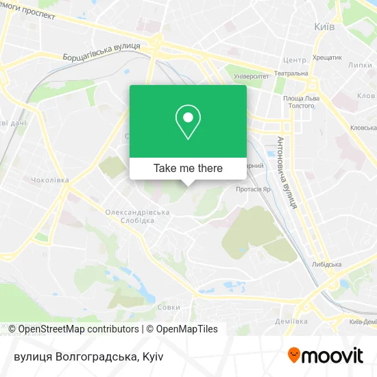 Карта вулиця Волгоградська