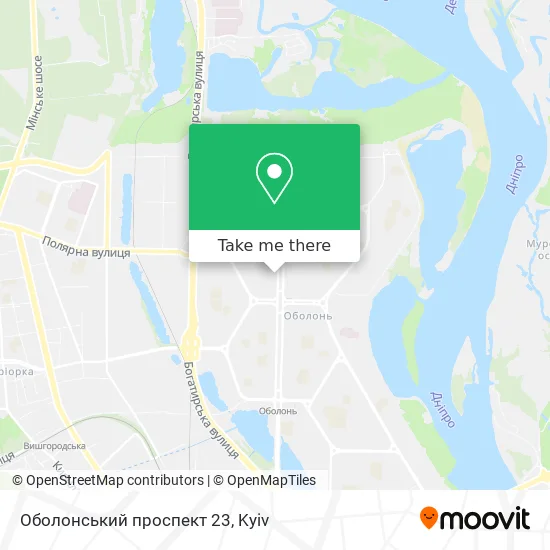Оболонський проспект 23 map