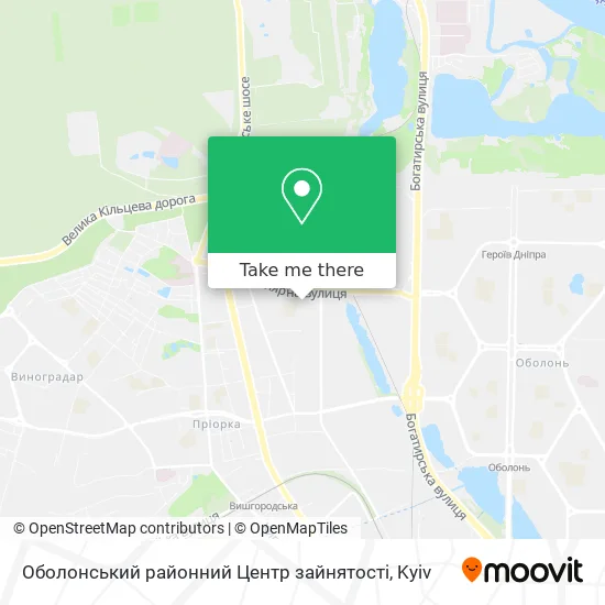 Оболонський районний Центр зайнятості map