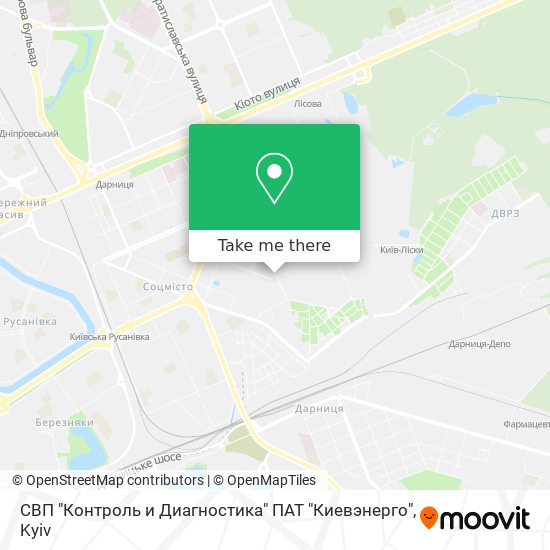 СВП "Контроль и Диагностика" ПАТ "Киевэнерго" map