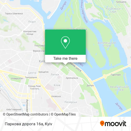 Карта Паркова дорога 16a