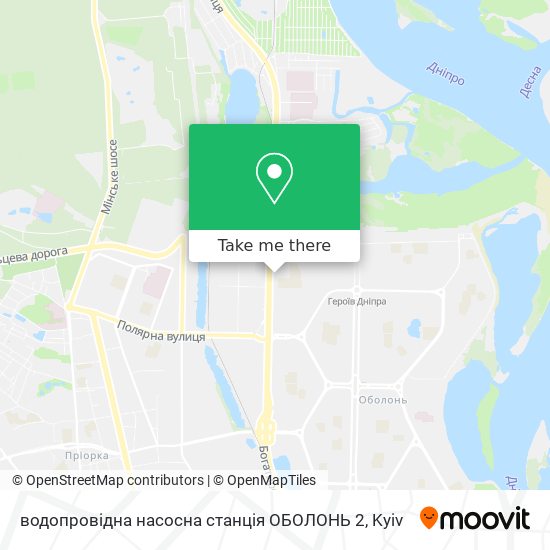 водопровідна насосна станція ОБОЛОНЬ 2 map