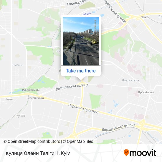 Карта вулиця Олени Теліги 1