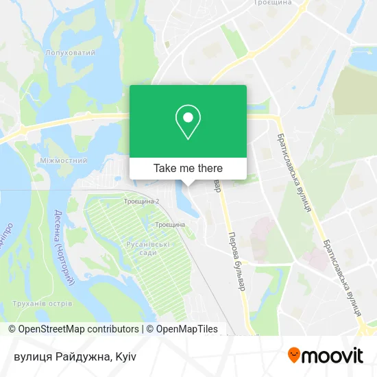 Карта вулиця Райдужна