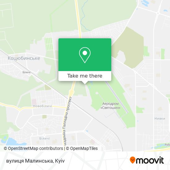 вулиця Малинська map