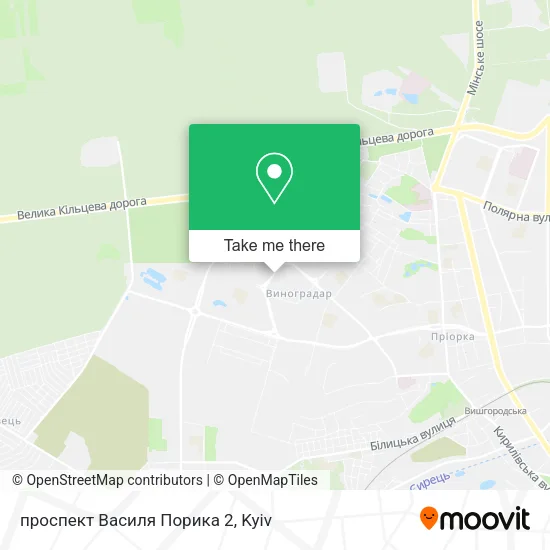 Карта проспект Василя Порика 2