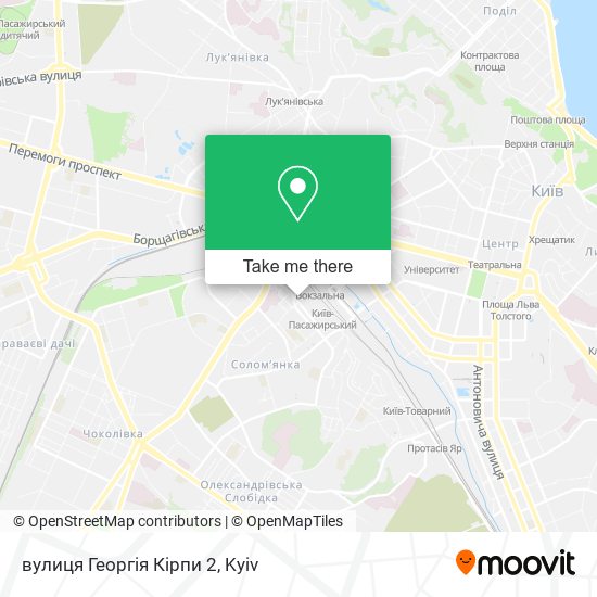 Карта вулиця Георгія Кірпи 2
