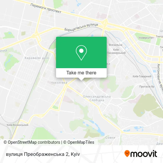 Карта вулиця Преображенська 2