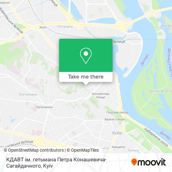 КДАВТ ім. гетьмана Петра Конашевича-Сагайдачного map