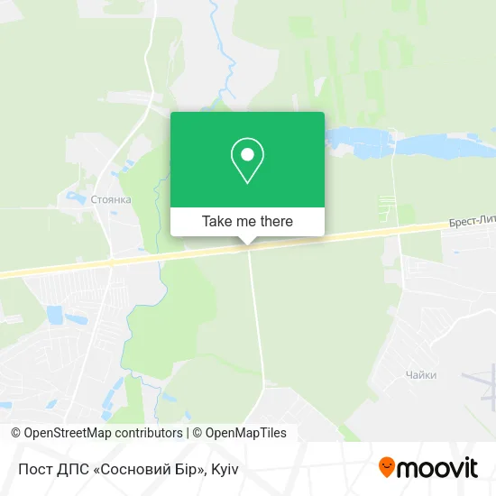 Карта Пост ДПС «Сосновий Бір»