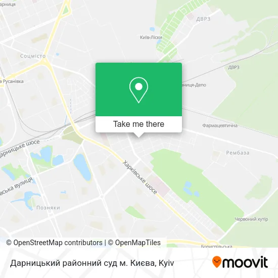 Карта Дарницький районний суд м. Києва