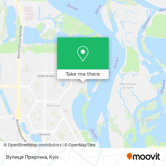 Вулиця Прирічна map