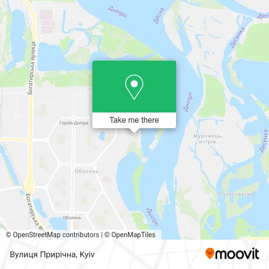 Карта Вулиця Прирічна