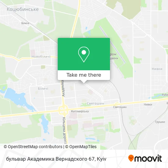 бульвар Академика Вернадского 67 map