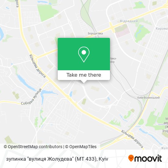 зупинка "вулиця Жолудєва" (МТ 433) map