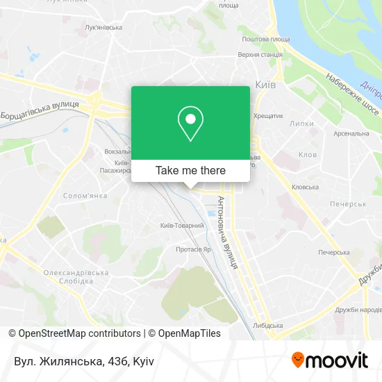 Карта Вул. Жилянська, 43б