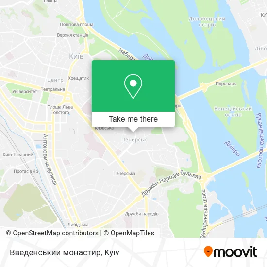 Карта Введенський монастир